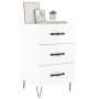 Glossy white engineered wood bedside table 40x40x66 cm by vidaXL, Nightstands - Ref: Foro24-827654, Price: 66,30 €, Discount: %