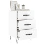 Glossy white engineered wood bedside table 40x40x66 cm by vidaXL, Nightstands - Ref: Foro24-827654, Price: 66,30 €, Discount: %