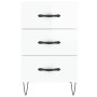 Glossy white engineered wood bedside table 40x40x66 cm by vidaXL, Nightstands - Ref: Foro24-827654, Price: 66,30 €, Discount: %