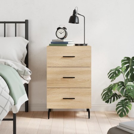 Sonoma oak engineered wood bedside table 40x40x66 cm by vidaXL, Nightstands - Ref: Foro24-827679, Price: 45,41 €, Discount: %