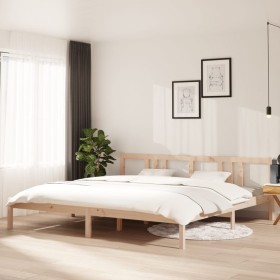 Estructura de cama madera maciza 200x200 cm de vidaXL, Camas y somieres - Ref: Foro24-814904, Precio: 118,99 €, Descuento: %