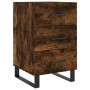 Smoked oak engineered wood bedside table 40x40x66 cm by vidaXL, Nightstands - Ref: Foro24-827689, Price: 65,44 €, Discount: %