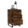 Smoked oak engineered wood bedside table 40x40x66 cm by vidaXL, Nightstands - Ref: Foro24-827689, Price: 65,44 €, Discount: %