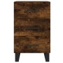 Smoked oak engineered wood bedside table 40x40x66 cm by vidaXL, Nightstands - Ref: Foro24-827689, Price: 65,44 €, Discount: %