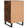 Smoked oak engineered wood bedside table 40x40x66 cm by vidaXL, Nightstands - Ref: Foro24-827689, Price: 65,44 €, Discount: %