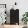 Black engineered wood nightstand 40x40x66 cm by vidaXL, Nightstands - Ref: Foro24-827685, Price: 82,96 €, Discount: %