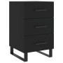 Mesita de noche madera de ingeniería negro 40x40x66 cm de vidaXL, Mesitas de noche - Ref: Foro24-827685, Precio: 82,96 €, Des...