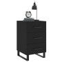 Mesita de noche madera de ingeniería negro 40x40x66 cm de vidaXL, Mesitas de noche - Ref: Foro24-827685, Precio: 82,96 €, Des...