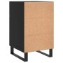 Mesita de noche madera de ingeniería negro 40x40x66 cm de vidaXL, Mesitas de noche - Ref: Foro24-827685, Precio: 82,96 €, Des...