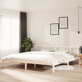 Estructura de cama madera maciza blanco 200x200 cm de vidaXL, Camas y somieres - Ref: Foro24-814905, Precio: 104,99 €, Descue...