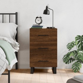 Oak brown engineered wood bedside table 40x40x66 cm by vidaXL, Nightstands - Ref: Foro24-827691, Price: 70,45 €, Discount: %