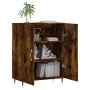 Aparador de madera de ingeniería roble ahumado 69,5x34x90 cm de vidaXL, Aparadores - Ref: Foro24-827705, Precio: 72,90 €, Des...