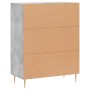 Aparador de madera de ingeniería gris hormigón 69,5x34x90 cm de vidaXL, Aparadores - Ref: Foro24-827712, Precio: 77,96 €, Des...