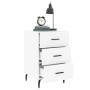 White engineered wood bedside table 40x40x66 cm by vidaXL, Nightstands - Ref: Foro24-827676, Price: 65,44 €, Discount: %