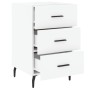 White engineered wood bedside table 40x40x66 cm by vidaXL, Nightstands - Ref: Foro24-827676, Price: 65,44 €, Discount: %