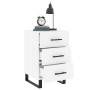 White engineered wood bedside table 40x40x66 cm by vidaXL, Nightstands - Ref: Foro24-827684, Price: 67,22 €, Discount: %