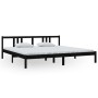 Estructura de cama de madera maciza negro 200x200 cm de vidaXL, Camas y somieres - Ref: Foro24-814908, Precio: 103,95 €, Desc...