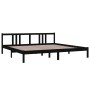 Estructura de cama de madera maciza negro 200x200 cm de vidaXL, Camas y somieres - Ref: Foro24-814908, Precio: 103,95 €, Desc...