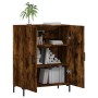 Smoked oak engineered wood sideboard 69.5x34x90 cm by vidaXL, Sideboards - Ref: Foro24-827729, Price: 87,39 €, Discount: %