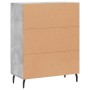 Concrete gray engineered wood sideboard 69.5x34x90 cm by vidaXL, Sideboards - Ref: Foro24-827744, Price: 81,63 €, Discount: %