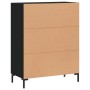 Aparador de madera de ingeniería negro 69,5x34x90 cm de vidaXL, Aparadores - Ref: Foro24-827725, Precio: 84,99 €, Descuento: %