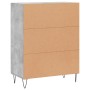 Aparador de madera de ingeniería gris hormigón 69,5x34x90 cm de vidaXL, Aparadores - Ref: Foro24-827720, Precio: 71,99 €, Des...