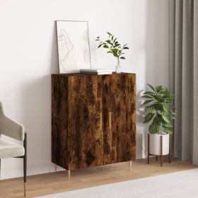 Aparador de madera de ingeniería roble ahumado 69,5x34x90 cm de vidaXL, Aparadores - Ref: Foro24-827713, Precio: 77,99 €, Des...