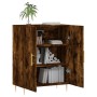 Aparador de madera de ingeniería roble ahumado 69,5x34x90 cm de vidaXL, Aparadores - Ref: Foro24-827713, Precio: 77,96 €, Des...