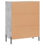 Aparador de madera de ingeniería gris hormigón 69,5x34x90 cm de vidaXL, Aparadores - Ref: Foro24-827736, Precio: 80,48 €, Des...