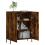 Smoked oak engineered wood sideboard 69.5x34x90 cm by vidaXL, Sideboards - Ref: Foro24-827737, Price: 80,99 €, Discount: %