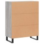 Aparador de madera de ingeniería gris Sonoma 69,5x34x90 cm de vidaXL, Aparadores - Ref: Foro24-827754, Precio: 83,53 €, Descu...