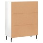 Aparador de madera contrachapada blanco brillante 69,5x34x90 cm de vidaXL, Aparadores - Ref: Foro24-827742, Precio: 97,14 €, ...