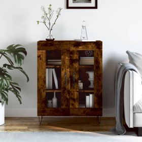 Smoked oak engineered wood sideboard 69.5x34x90 cm by vidaXL, Sideboards - Ref: Foro24-827785, Price: 60,99 €, Discount: %