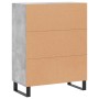 Aparador de madera de ingeniería gris hormigón 69,5x34x90 cm de vidaXL, Aparadores - Ref: Foro24-827752, Precio: 92,98 €, Des...