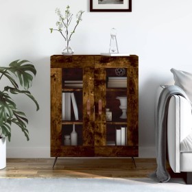 Smoked oak engineered wood sideboard 69.5x34x90 cm by vidaXL, Sideboards - Ref: Foro24-827761, Price: 83,99 €, Discount: %