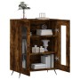 Smoked oak engineered wood sideboard 69.5x34x90 cm by vidaXL, Sideboards - Ref: Foro24-827761, Price: 86,29 €, Discount: %