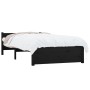 Black single solid wood bed frame 75x190 cm by vidaXL, Beds and slatted bases - Ref: Foro24-815008, Price: 76,99 €, Discount: %