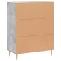 Aparador de madera de ingeniería gris hormigón 69,5x34x90 cm de vidaXL, Aparadores - Ref: Foro24-827776, Precio: 82,97 €, Des...