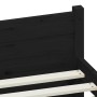 Black single solid wood bed frame 75x190 cm by vidaXL, Beds and slatted bases - Ref: Foro24-815008, Price: 76,99 €, Discount: %