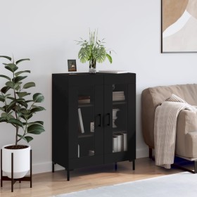 Black engineered wood sideboard 69.5x34x90 cm by vidaXL, Sideboards - Ref: Foro24-827789, Price: 84,42 €, Discount: %