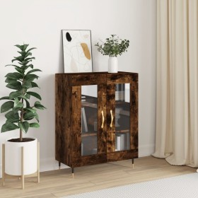 Smoked oak engineered wood sideboard 69.5x34x90 cm by vidaXL, Sideboards - Ref: Foro24-827769, Price: 83,99 €, Discount: %