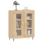 Aparador de madera de ingeniería roble Sonoma 69,5x34x90 cm de vidaXL, Aparadores - Ref: Foro24-827767, Precio: 88,08 €, Desc...