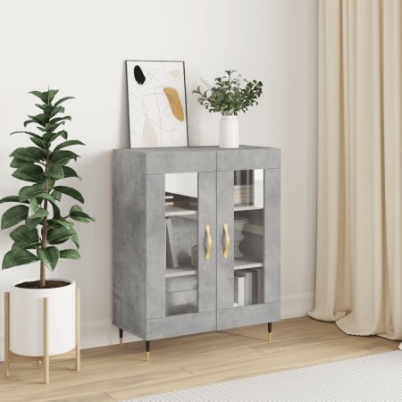 Concrete gray engineered wood sideboard 69.5x34x90 cm by vidaXL, Sideboards - Ref: Foro24-827768, Price: 83,99 €, Discount: %