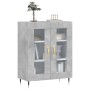 Aparador de madera de ingeniería gris hormigón 69,5x34x90 cm de vidaXL, Aparadores - Ref: Foro24-827768, Precio: 83,03 €, Des...