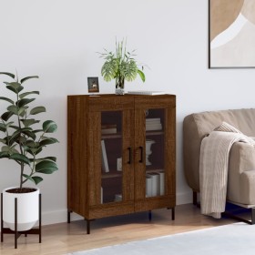 Engineered wood brown oak sideboard 69.5x34x90 cm by vidaXL, Sideboards - Ref: Foro24-827795, Price: 82,99 €, Discount: %