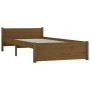 Estructura de cama madera maciza marrón miel 90x190 cm de vidaXL, Camas y somieres - Ref: Foro24-815012, Precio: 81,74 €, Des...