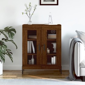 Oak brown engineered wood sideboard 69.5x34x90 cm by vidaXL, Sideboards - Ref: Foro24-827803, Price: 89,42 €, Discount: %