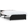 Black solid wood single bed frame 90x190 cm by vidaXL, Beds and slatted bases - Ref: Foro24-815013, Price: 110,55 €, Discount: %