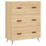 Cómoda madera de ingeniería roble Sonoma 69,5x34x90 cm de vidaXL, Cajoneras - Ref: Foro24-827823, Precio: 102,99 €, Descuento: %