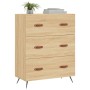 Cómoda madera de ingeniería roble Sonoma 69,5x34x90 cm de vidaXL, Cajoneras - Ref: Foro24-827823, Precio: 102,92 €, Descuento: %